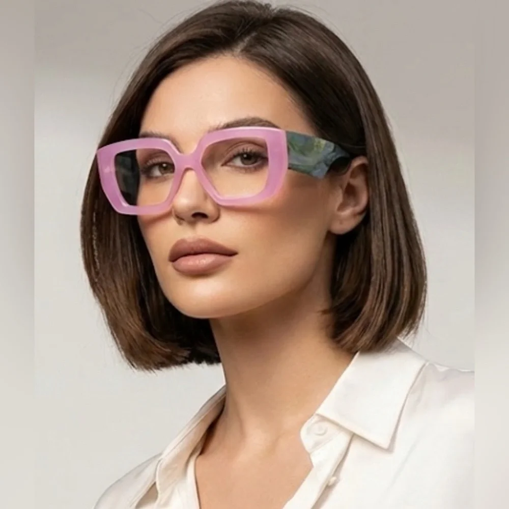 ✨NEW Pink and Gray Statement Fashion Glasses